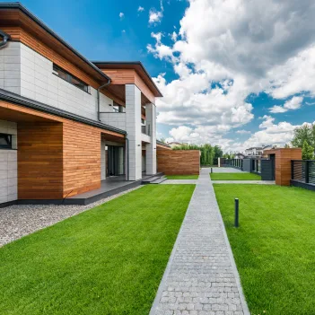 front and back yards